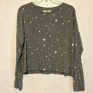 Thread and Supply gray Star pajama top size small